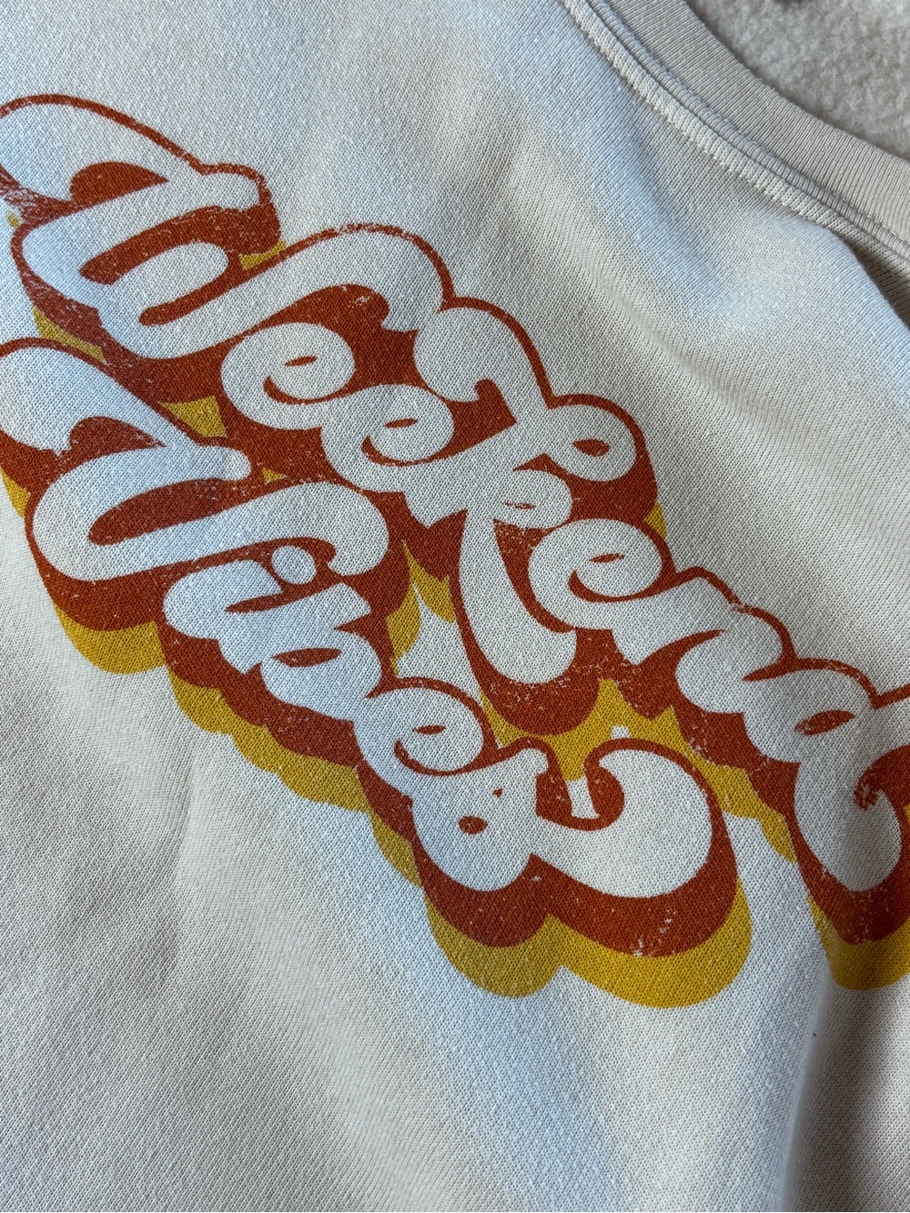 Oat Collective Weekend Vibes Cream Graphic Crewneck Sweatshirt - Picture 3 of 4